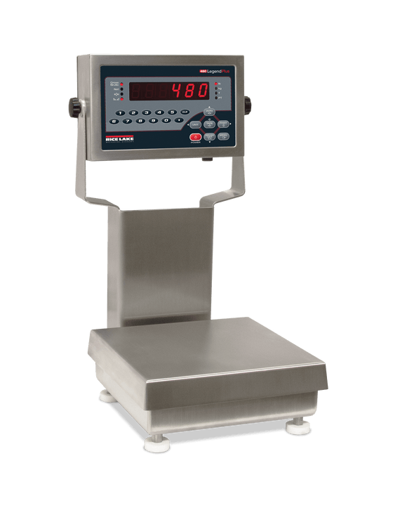 Rice Lake CW-90B Ready-n-Weigh Bench Scale with grey and blue indicator